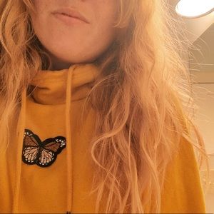 EXPRESS HOODIE WITH EMBROIDERED BUTTERFLY